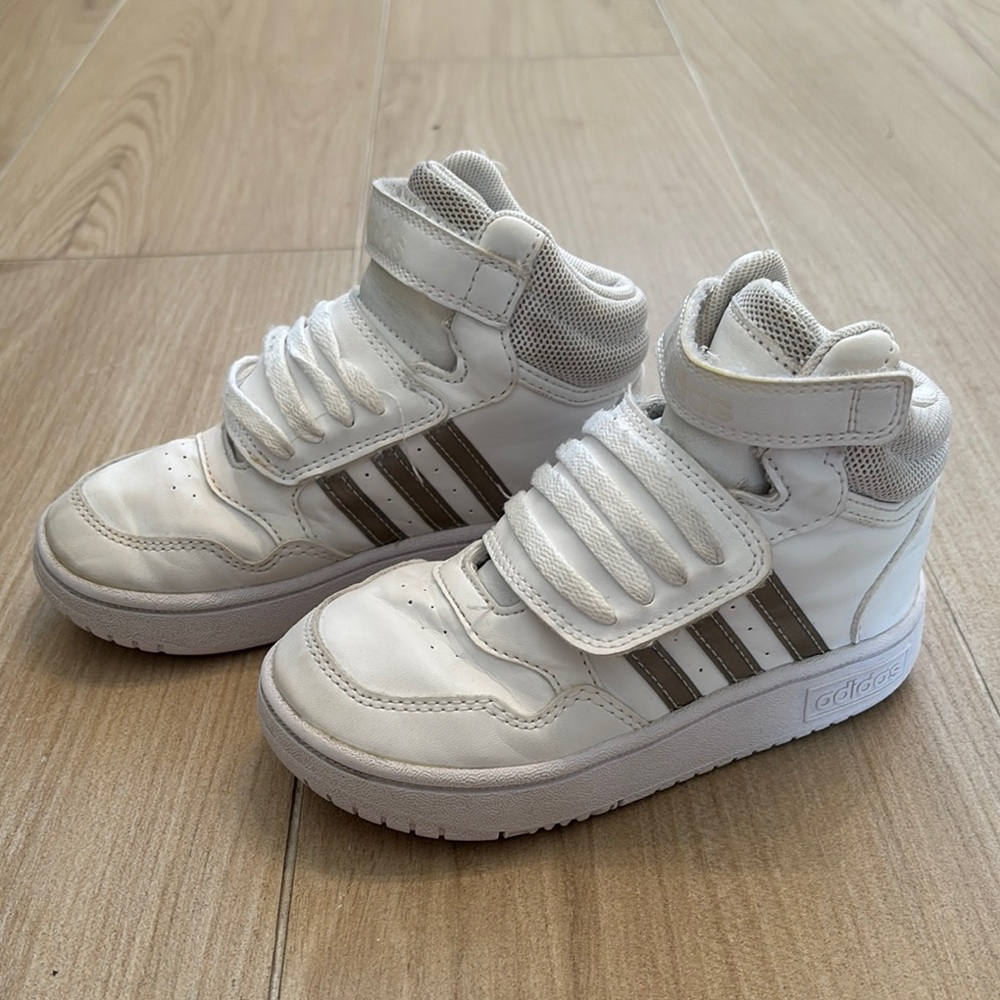 Adidas White and Gray Sneakers with Retro Design